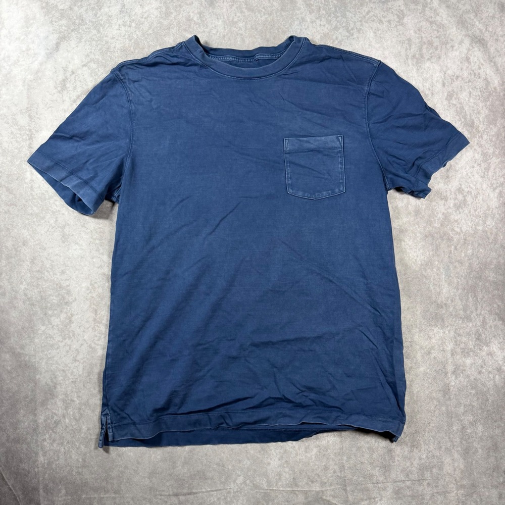 Banana Republic Mens Supima Cotton Pocket T-Shirt Blue Large Short Sleeve Tee